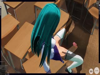 3D HENTAI 戴着眼鏡的女學生性交導演，並獲得高分