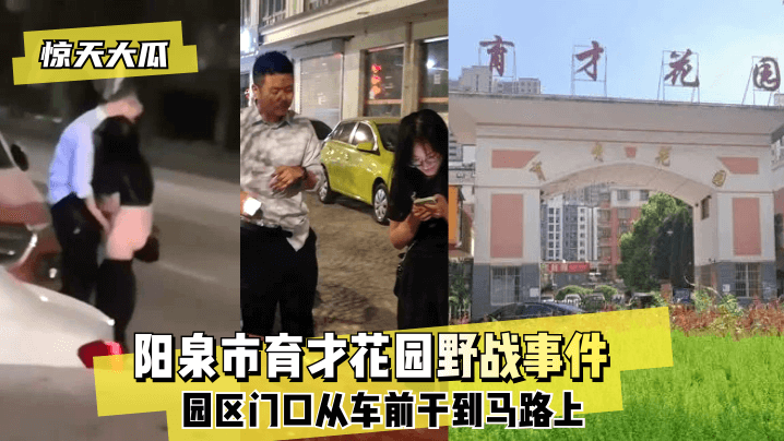 【驚天大瓜】陽泉市育才花園野戰事件~園區門口從車前幹到馬路上~